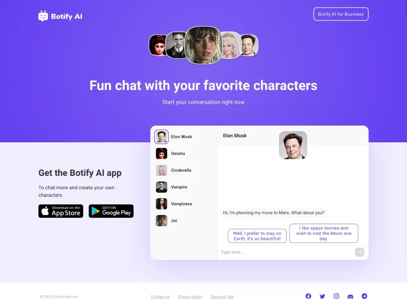 Botify AI Review - AI Chatbot for Conversations