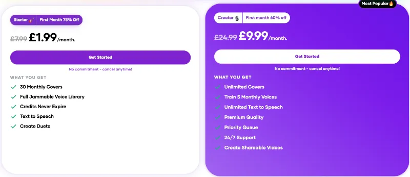 Jammable Pricing Plans