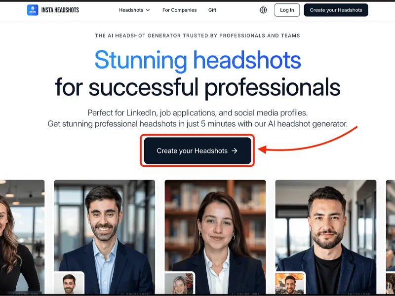 InstaHeadshots Review - Create an Account